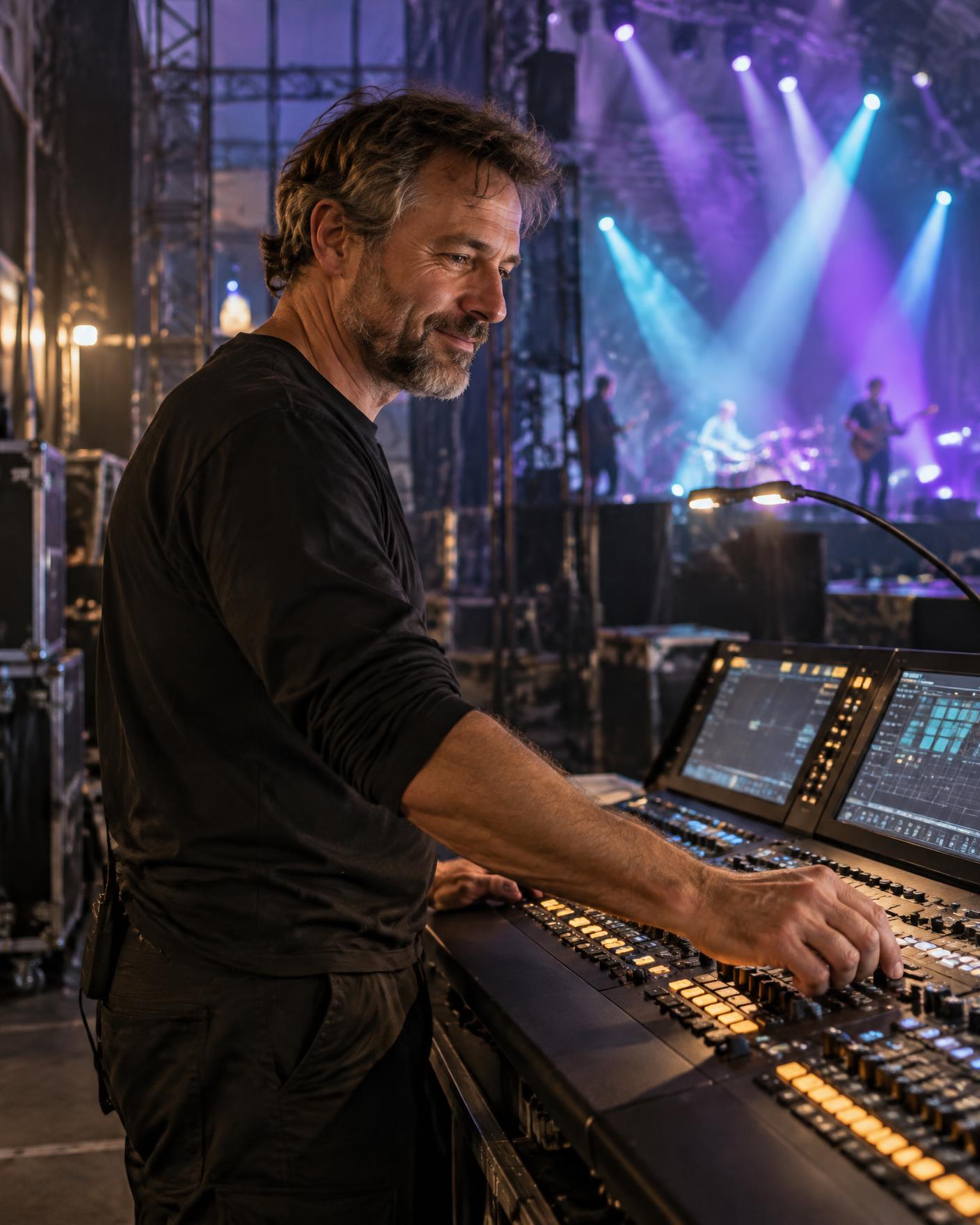 Oleksandr Shestopalov bei der Lichtsteuerung